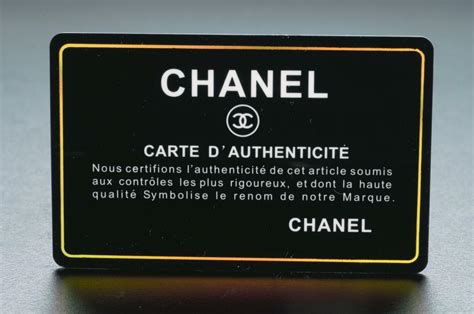 carte d'authenticité chanel|certificate of authenticity Chanel.